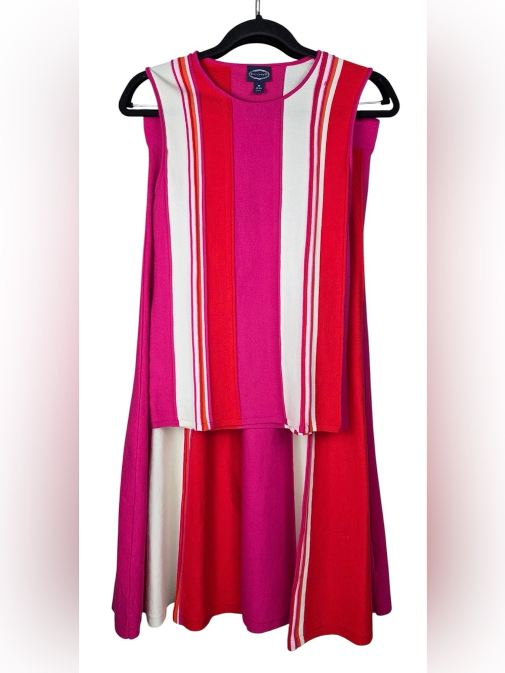 Scoop Striped Pink & Red Maxi Skirt Set💕